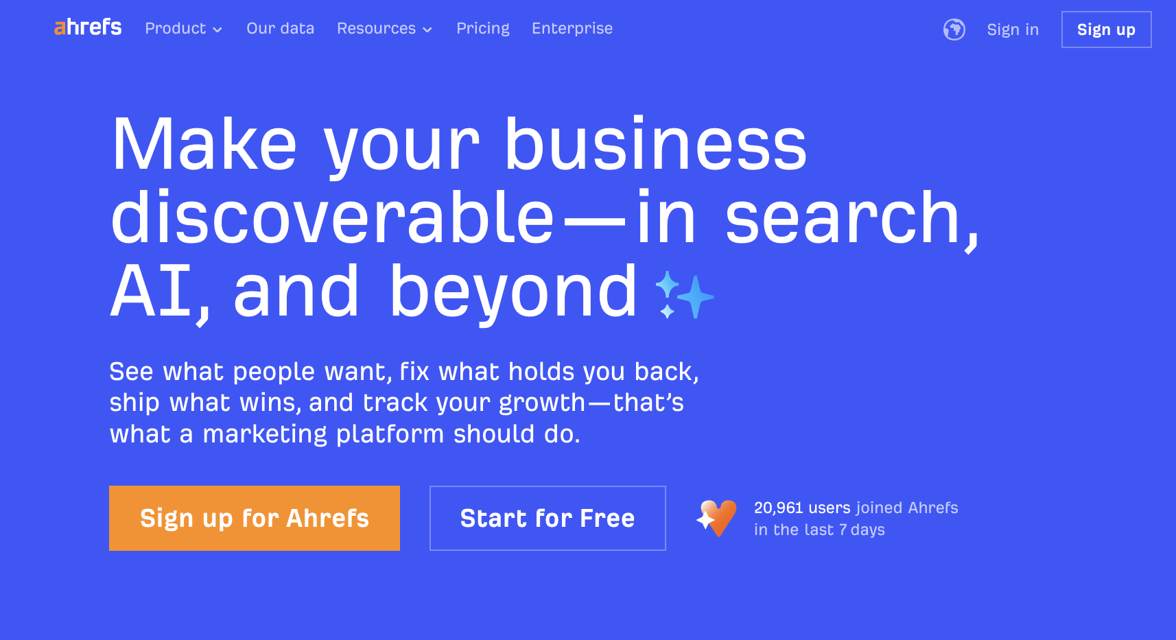 Ahrefs tool interface